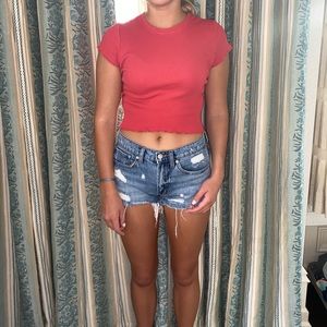 Brandy Melville red crop top